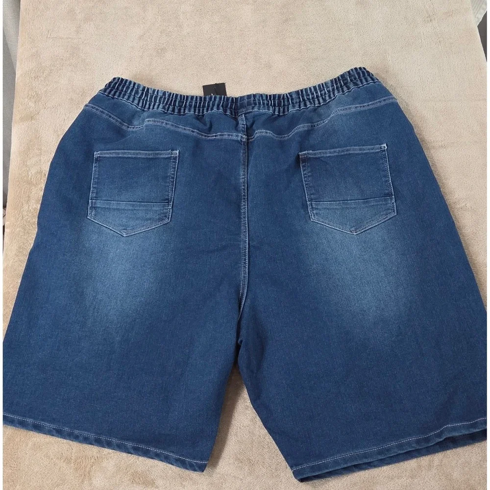 Big Dude Denim Jean Shorts Men's 52 Big And Tall Dark Wash Blue 10